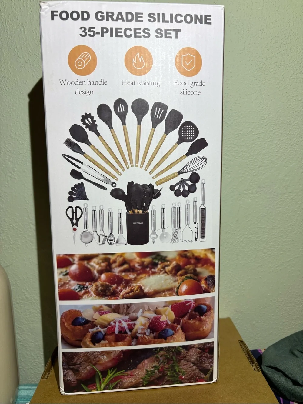 Wood 35-Piece Cooking Utensils Set